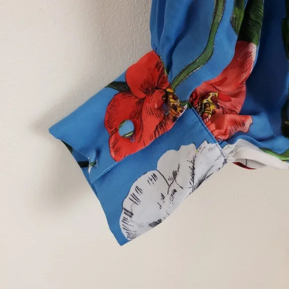 Parker Sheridan Maritime Wildflower Wrap Blouse - Picture 9 of 11